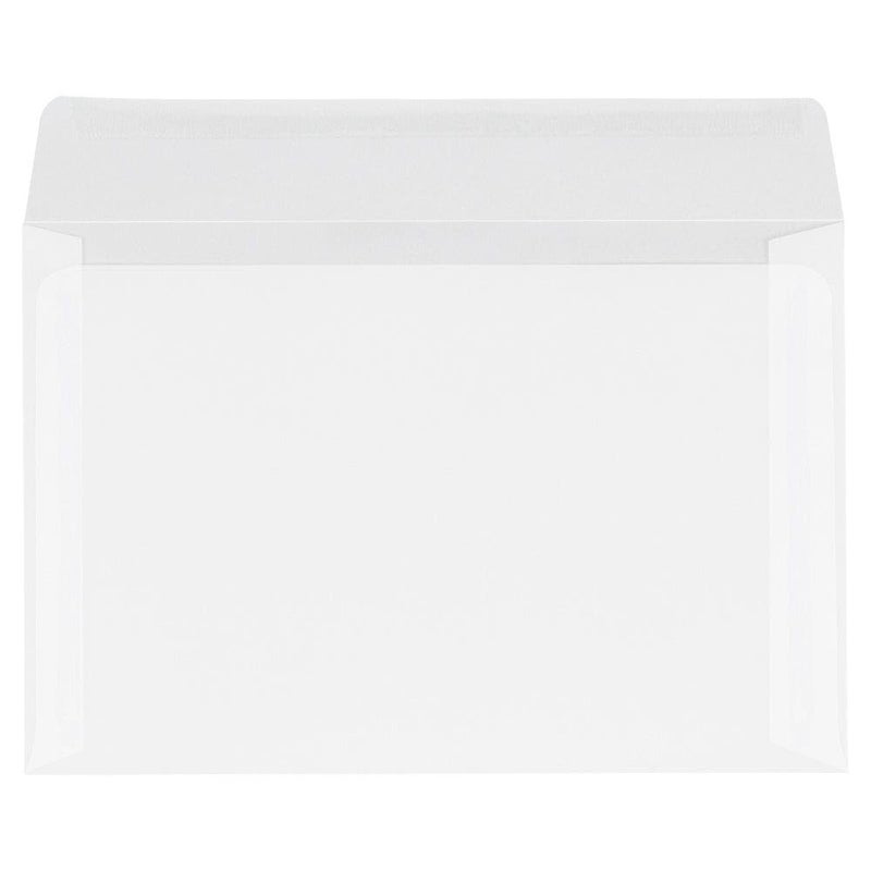 LUXPaper 6 x 9 Booklet Envelopes | Clear Translucent | 30lb. Text | 50 Qty - Image 2